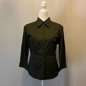 Gemilli - Army Green Button Down - 3/4 Sleeves